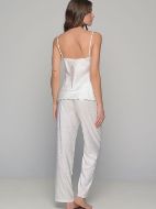 Εικόνα της Νυφική Πυζάμα Σατέν Ζακάρ Ιβουάρ Λευκό Γυναικείο Milenabyparis