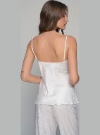 Εικόνα της Νυφική Πυζάμα Σατέν Ζακάρ Ιβουάρ Λευκό Γυναικείο Milenabyparis