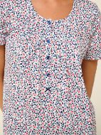 Εικόνα της Vamp Καλοκαιρινό Γυναικείο Σετ Πιτζάμας Βαμβακερό Blue Peony 22303