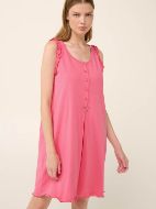 Εικόνα της Vamp Καλοκαιρινό Βαμβακερό Γυναικείο Νυχτικό Pink Dove 22257