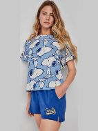 Εικόνα της Gisela Peanuts Μπλε Βαμβακερό Babydoll Snoopy.