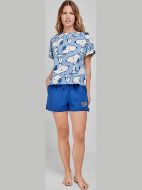 Εικόνα της Gisela Peanuts Μπλε Βαμβακερό Babydoll Snoopy.