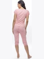 Εικόνα της Galaxy κοραλί Viscose γυναικεία πιτζάμα, κοντό μανίκι & κάπρι.