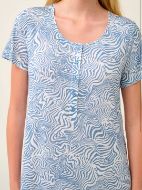 Εικόνα της Vamp Καλοκαιρινό Γυναικείο Νυχτικό Γαλάζιο Micromodal 22013