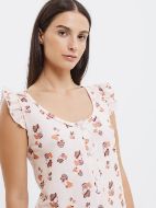 Εικόνα της Giota Βαμβακερό Σομόν Αμάνικο Νυχτικό.