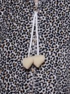 Εικόνα της Noidinotte λεοπάρ γυναικεία ρόμπα με φερμουάρ.