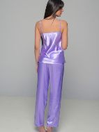 Εικόνα της Milena by Paris Καλοκαιρινό Γυναικείο Σετ Πιτζάμας Σατέν Λιλα 009185-Λιλά