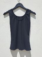 Εικόνα της Milena Viscose Rib Μαύρο Babydoll.