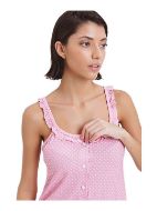 Εικόνα της Odyssey Καλοκαιρινό Βαμβακερό Γυναικείο Νυχτικό Ροζ 4241