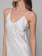 Εικόνα της Milena by Paris Καλοκαιρινό Σατέν Γυναικείο Νυχτικό Ιβουάρ 003434
