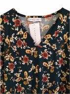 Εικόνα της Passion σκούρο πράσινο εμπριμέ maxi νυχτικό.