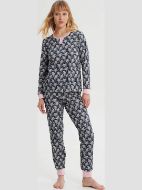 Εικόνα της Vamp Χειμερινό Γυναικείο Σετ Πιτζάμας Γκρι 19465