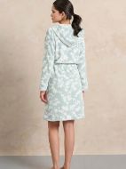 Εικόνα της Jeannette Βεραμάν Ρόμπα Fleece Λουλουδάκι Με Φερμουάρ & Κουκούλα (7971)