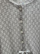 Εικόνα της Galaxy βαμβακερή rib εκρού εμπριμέ νυχτικό με ζαπονέ μανίκι.