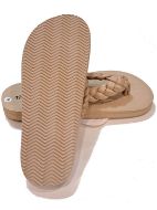 Εικόνα της Noidinotte μπεζ γυναικείες σαγιονάρες πλεξούδα.