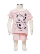 Εικόνα της Galaxy Παιδική Πιτζάμα Καλοκαιρινή Βαμβακερή Ροζ 309-24