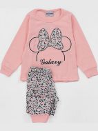 Εικόνα της Galaxy ροζ/γκρι βρεφική πιτζάμα.