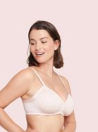 Εικόνα της Bestform nude/ροζ σουτιέν χωρίς μπανέλα, με ελαφριά επένδυση.