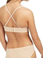 Εικόνα της Γυναικείο σουτιέν strapless μπεζ με ανάγλυφο σχέδιο. Διαθέτει μπανέλα και ελαφριά επένδυση. Περιέχει και μπεζ ράντες.