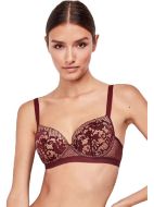 Εικόνα της Gisela μπορντό σουτιέν με δαντέλα, μπανέλα & ελαφριά επένδυση.