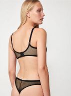 Εικόνα της Gislela Μαύρο Πουά Σουτιέν Με Μπανέλες & Ελαφριά Επένδυση.