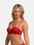 Εικόνα της Dorina Zelina Strapless Κόκκινο Σουτιέν Με Μπανέλα & Ελαφριά Επένδυση.