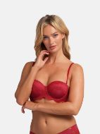 Εικόνα της Dorina Zelina Strapless Κόκκινο Σουτιέν Με Μπανέλα & Ελαφριά Επένδυση.