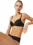 Εικόνα της Ysabel Mora Μαύρο Σουτιέν με Μπανέλα και Ελαφριά Επένδυση.
