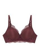 Εικόνα της Triumph Amourette Charm P Σοκολά σουτιέν χωρίς μπανέλα, με ελαφριά επένδυση.