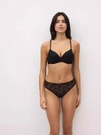 Εικόνα της Ysabel Mora Μαύρο Σουτιέν Push Up με Μπανέλες 10750