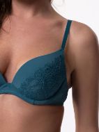 Εικόνα της 2Pack Dorina Kelsea Push Up Plunge 3/4 Cup, With Wire Blue/Pink.