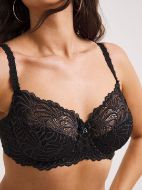 Εικόνα της Bestform μαύρο σουτιέν με δαντέλα & μπανέλα.