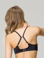 Εικόνα της Gisela Μαύρο σουτιέν με σχέδιο τύπου δίχτυ.