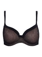 Εικόνα της Gisela Μαύρο σουτιέν με σχέδιο τύπου δίχτυ.