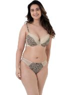 Εικόνα της Dorina Amur Demi λεοπάρ σουτιέν με μπανέλα και ελαφριά επένδυση.