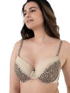 Εικόνα της Dorina Amur Demi λεοπάρ σουτιέν με μπανέλα και ελαφριά επένδυση.