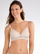 Εικόνα της Naturana Μπεζ σουτιέν με δαντέλα. Χωρίς μπανέλα, με ελαφριά επένδυση. Ρυθμιζόμενες ράντες.