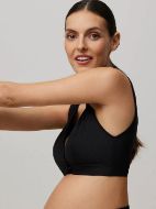 Εικόνα της Ysabel Mora μαύρο μπουστάκι θηλασμού, με μπροστινά κουμπώμτα.