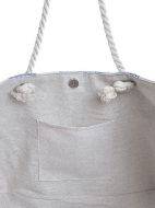 Εικόνα της Ble Resort Collection Μπλε Ριγέ Υφασμάτινη Τσάντα Θαλάσσης.