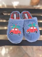 Εικόνα της Noidinotte ραφ fleece γυναικείες παντόφλες.