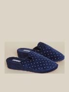 Εικόνα της Noidinotte μπλε πουά γυναικείες παντόφλες.