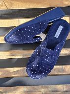 Εικόνα της Noidinotte μπλε πουά γυναικείες παντόφλες.