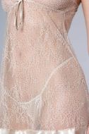 Εικόνα της Milena by Paris Χρυσαφί διάφανο νυχτικό & string.