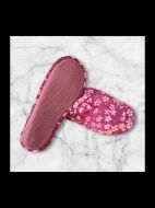 Εικόνα της Noidinotte Fleece Μπορντό Φλοράλ Γυναικείες Παντόφλες.