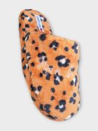 Εικόνα της Noidinotte Fleece Μπεζ Λεοπάρ Γυναικείες Παντόφλες.