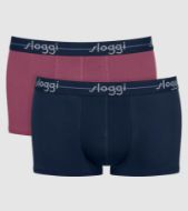 Εικόνα της 2Pack Sloggi Start Boxer Μπορντό/Μπλε Βαμβακερά.