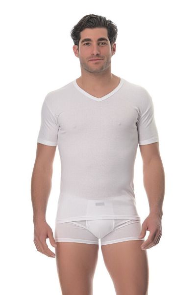 Εικόνα της Lido Underwear Ανδρική Φανέλα Κοντομάνικη Λευκό 460-L