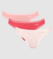 Εικόνα της 3Pack Sloggi Go Crush String Βαμβακερά Σομόν/Κοραλί/Εμπριμέ.