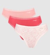 Εικόνα της 3Pack Sloggi High Leg Go Crush Βαμβακερά Slip Σομόν/Κοραλί/Εμπριμέ.