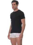 Εικόνα της Lido Underwear 450 Ανδρική Φανέλα Κοντομάνικη σε Μαύρο Χρώμα